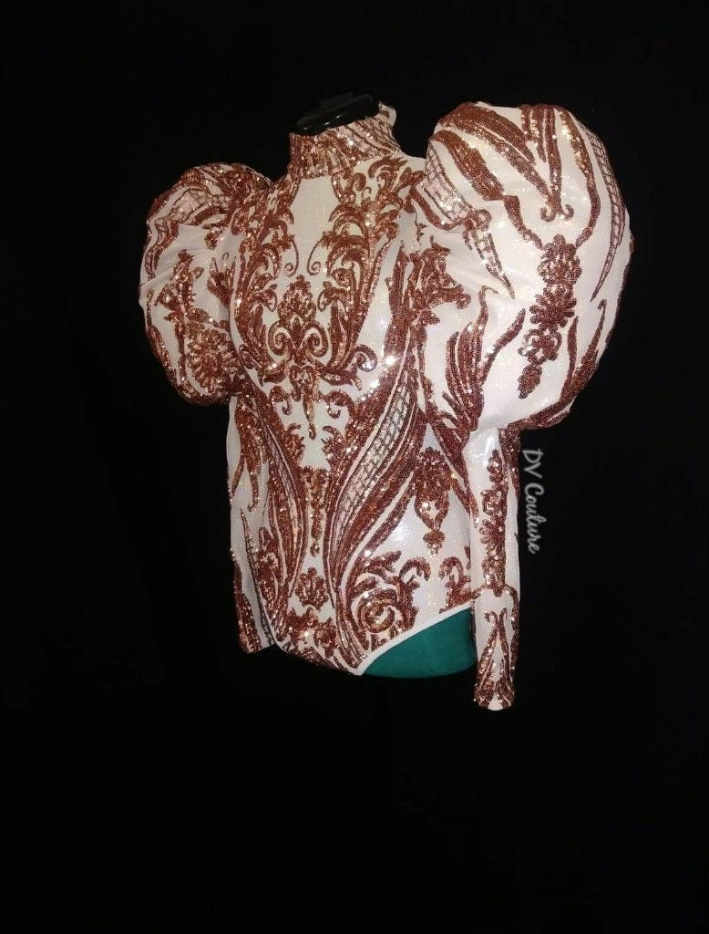 Thumbnail: Rose Gold and White Sequin Juliet Dancer Medium