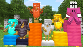 マインクラフトのクッションで作った笑点風のザブトン