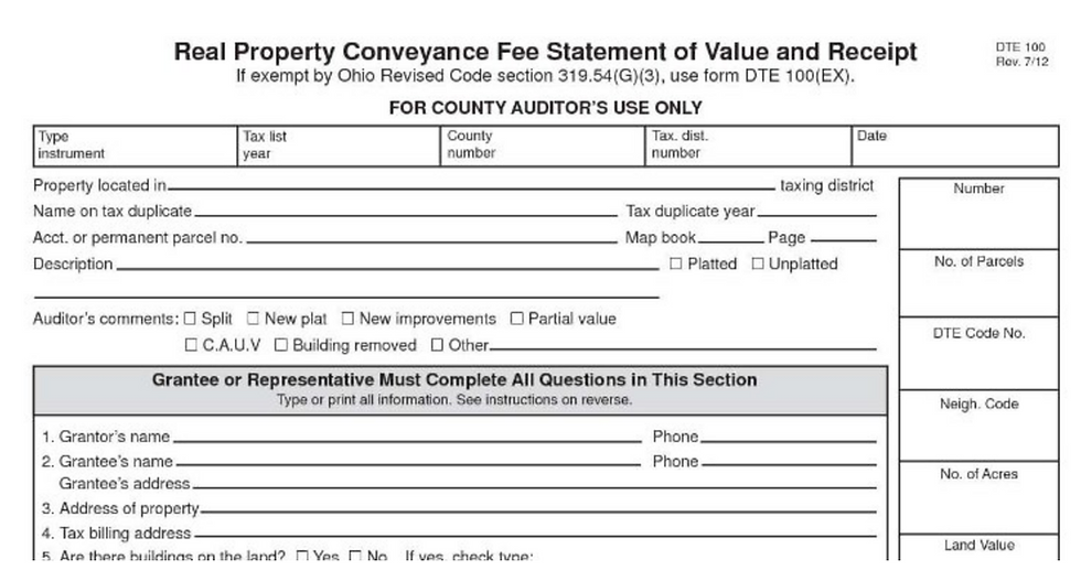 Ohio's Real Property Conveyance Statement
