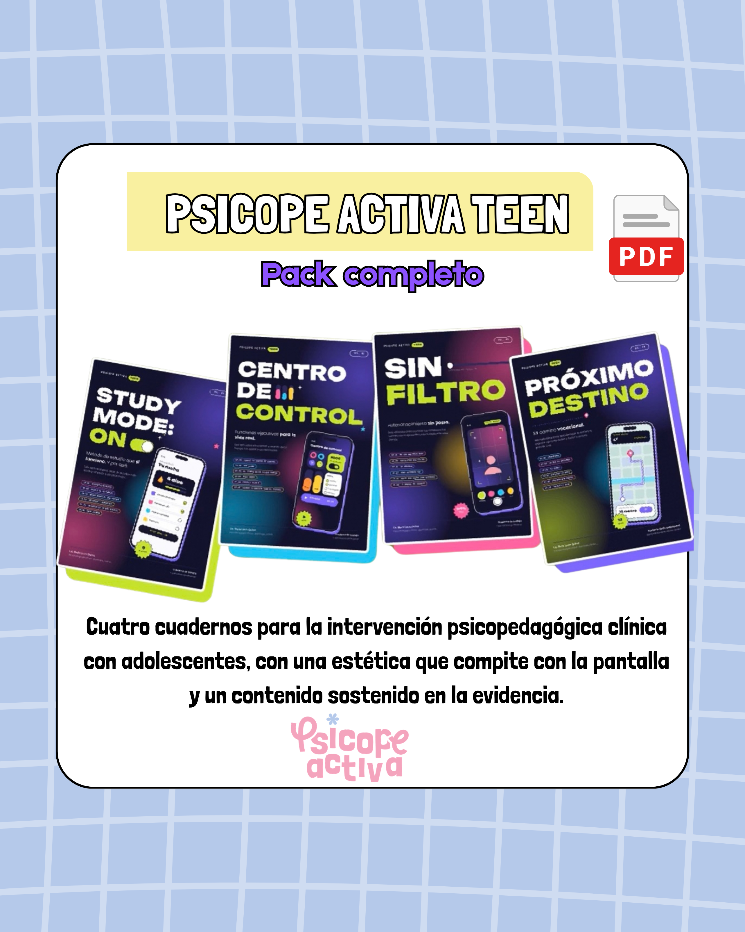 PSICOPE ACTIVA TEEN · Pack completo