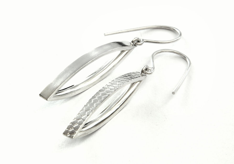 Silver Marquise Earrings