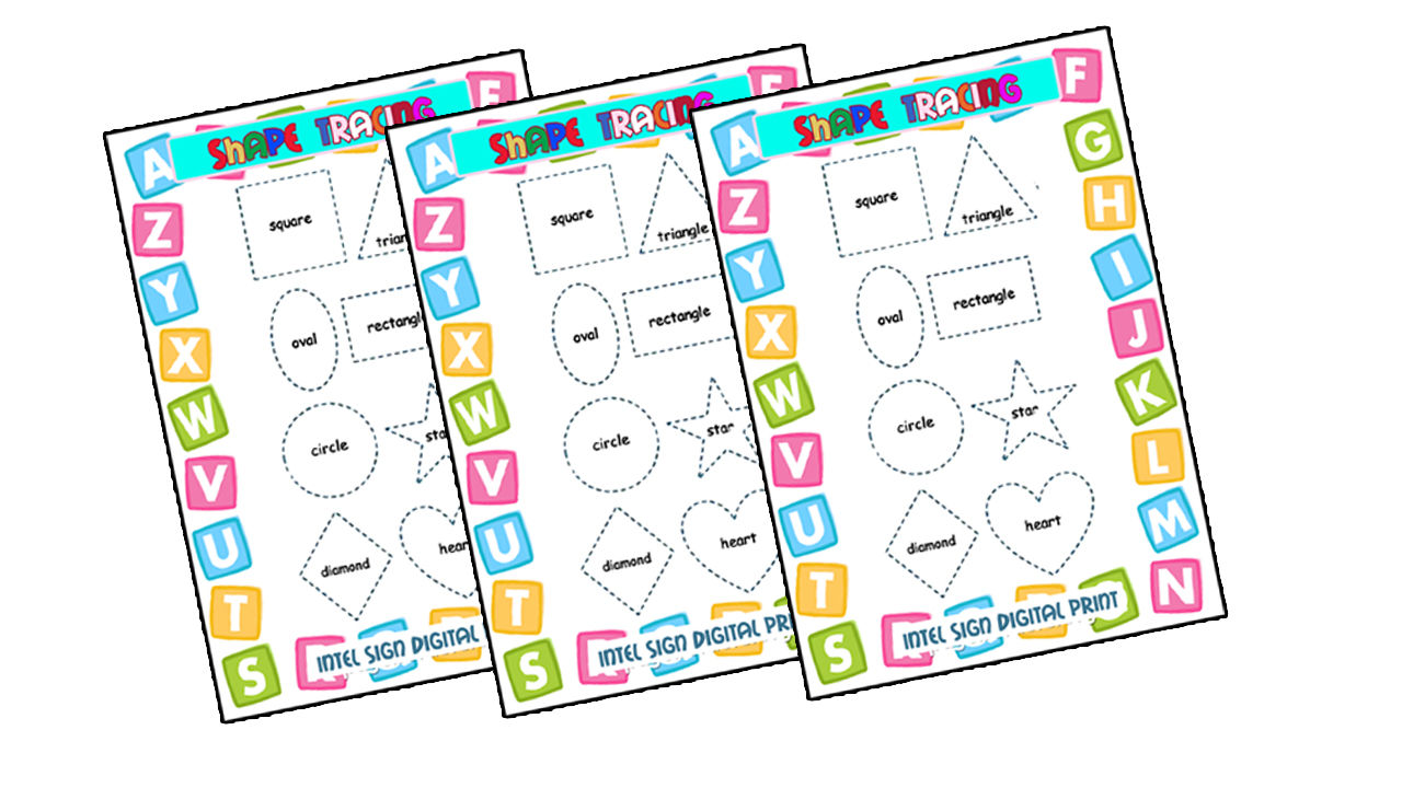 "Shapes" - A4 Size Laminated by LearningKids