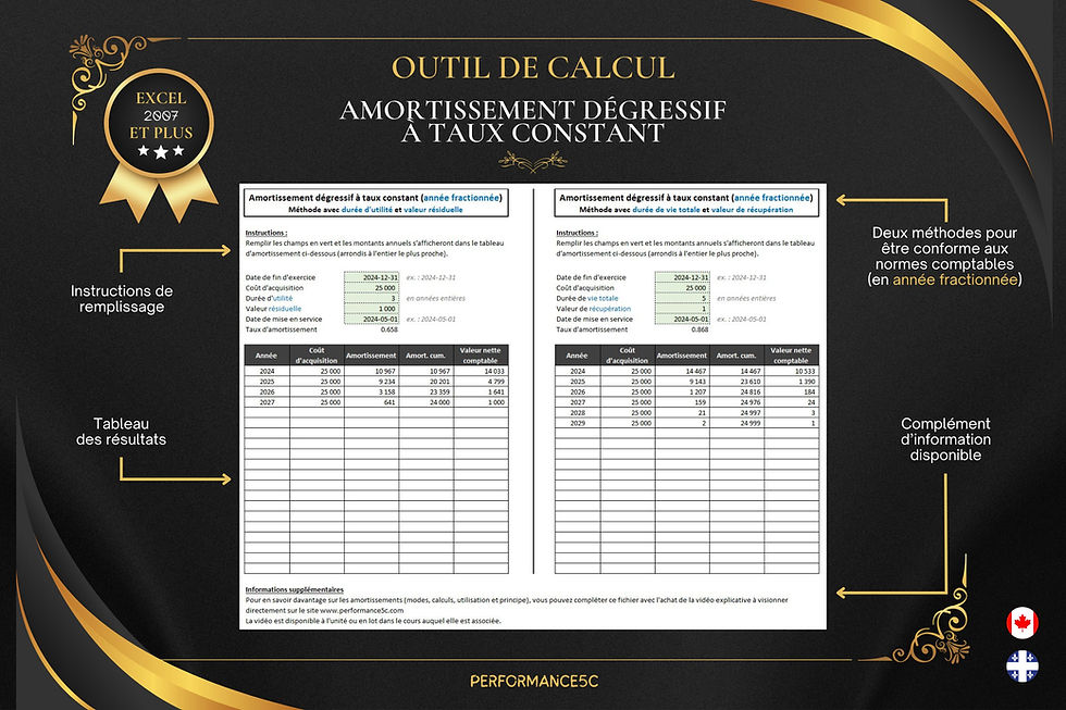 Miniature : Amortissement dégressif à taux constant