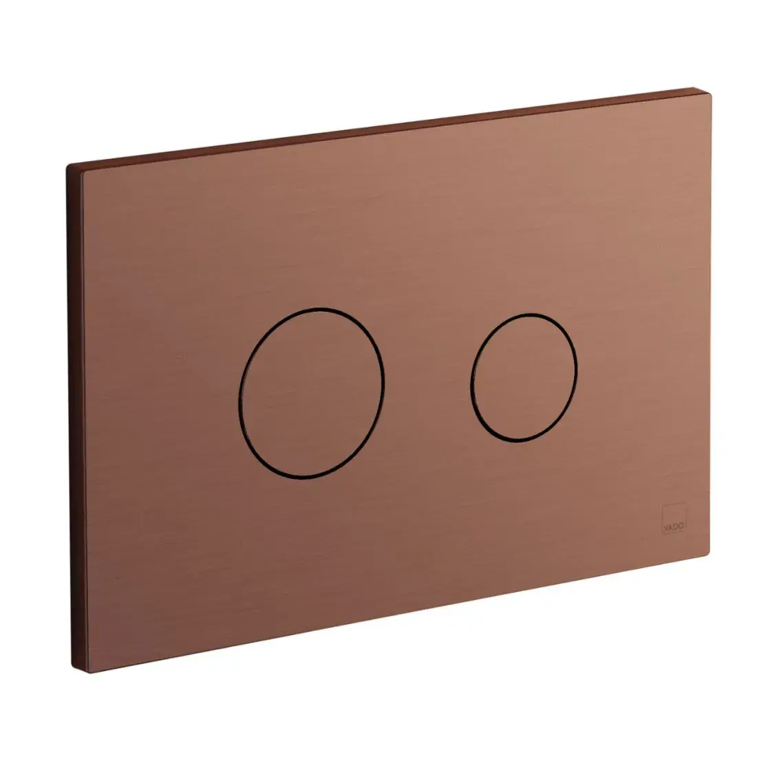 Vado Round Button Flush Plate - Brushed Bronze