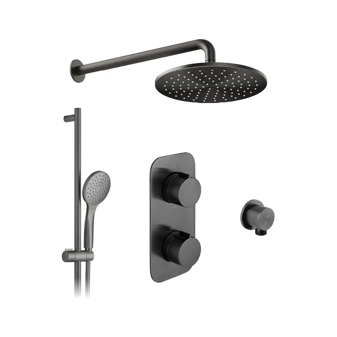 Vado Tablet Altitude 2 Outlet Shower Pack - Brushed Black