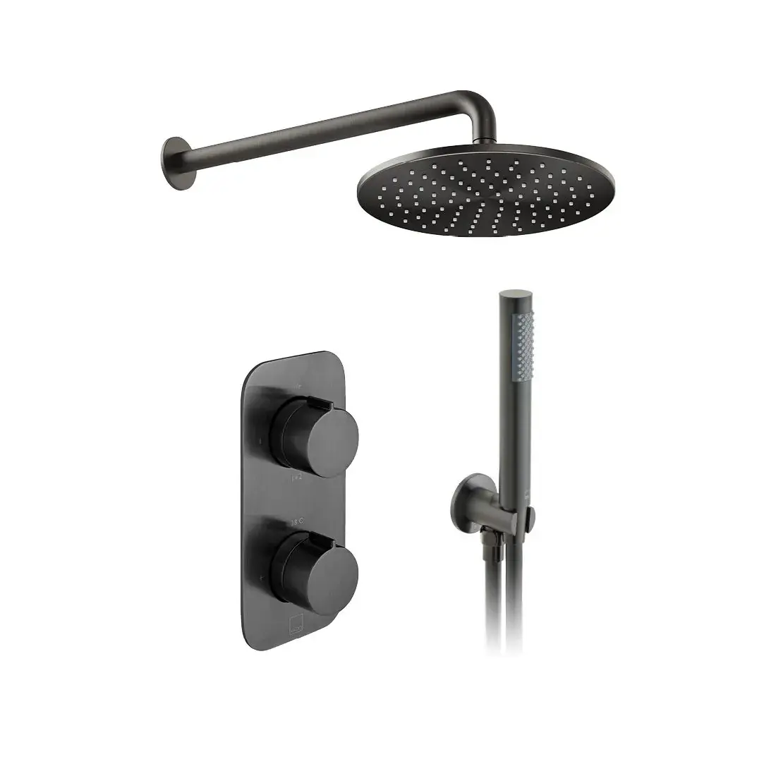 Vado Tablet Altitude 2 Outlet Shower Pack - Brushed Black