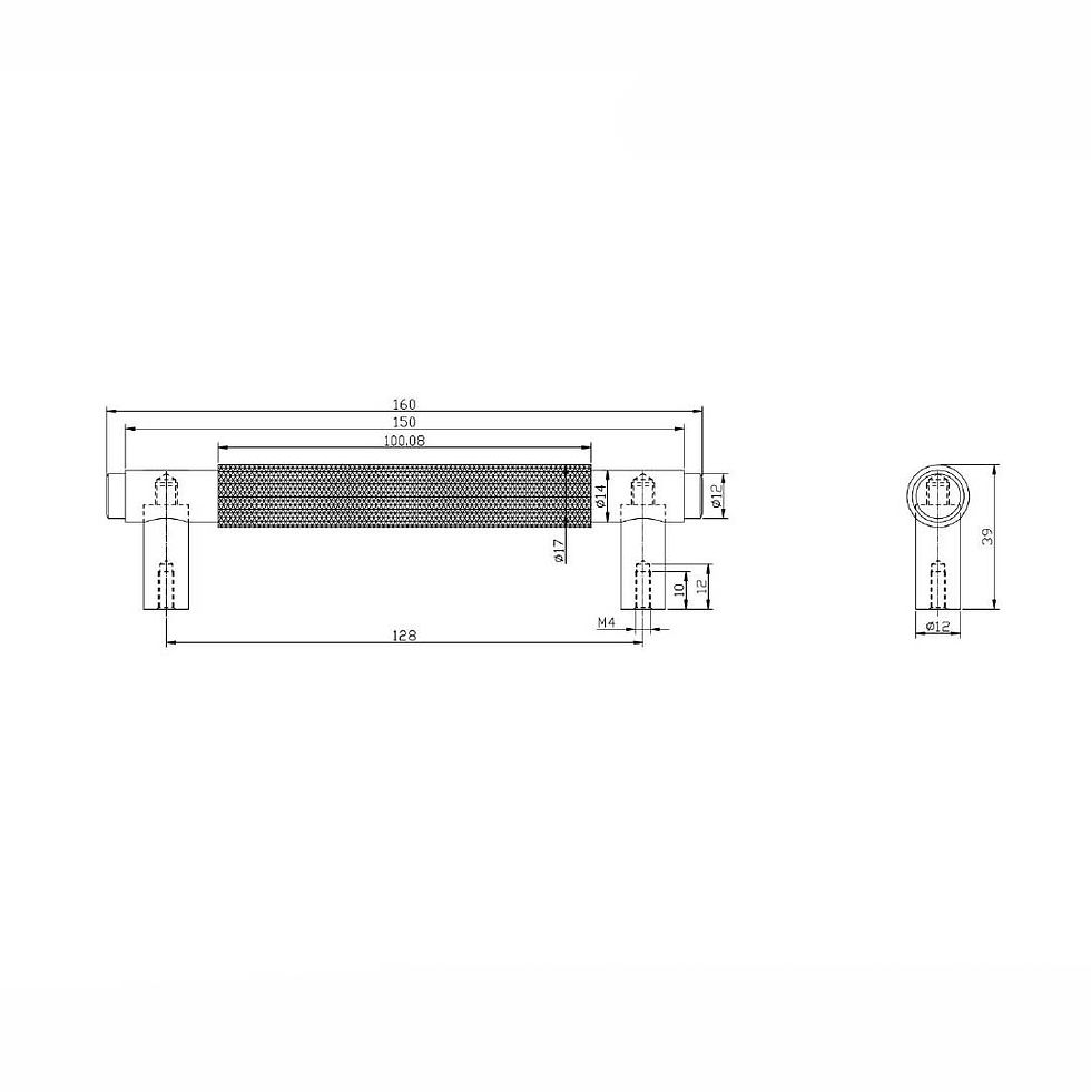 Thumbnail: Bathworks Essentials Knurled 160mm Handle Brushed Brass