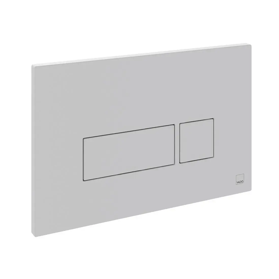 Vado Square Button Flush Plate - Matt White
