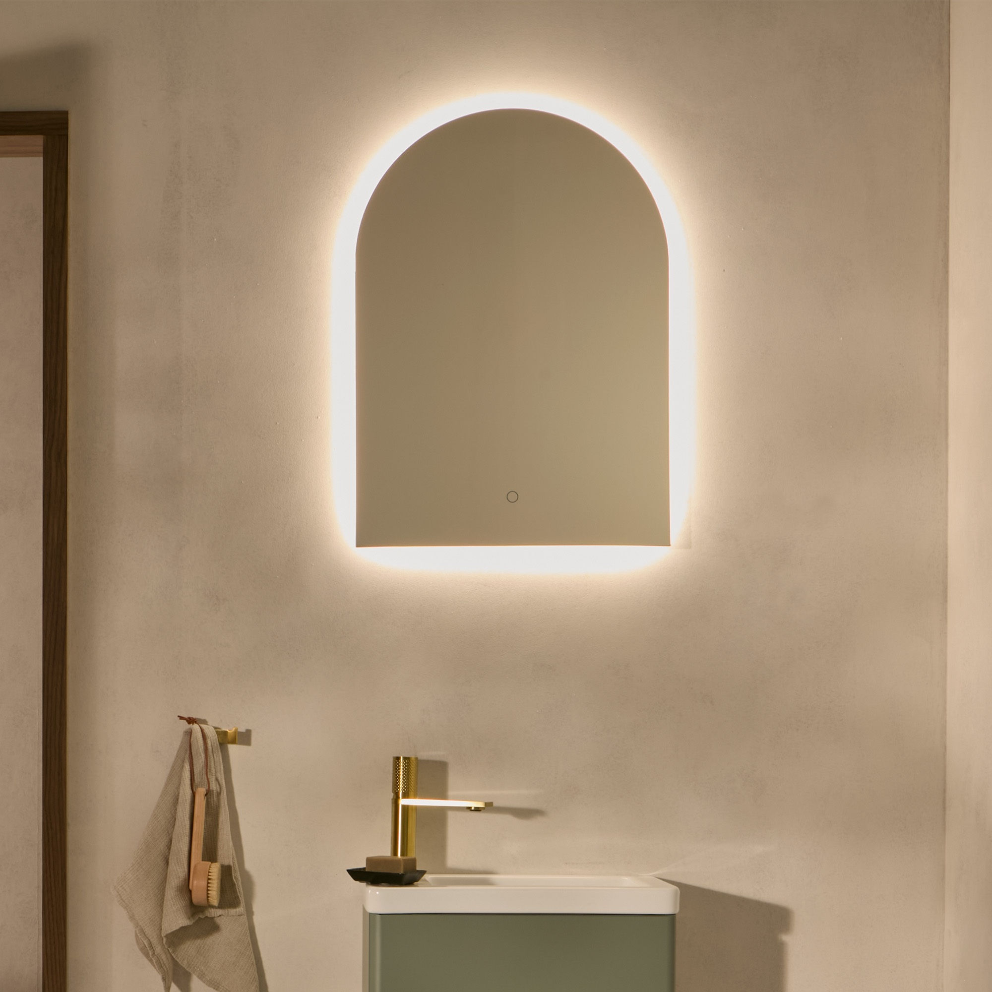 HiB Radiance Arch LED Bathroom Mirror