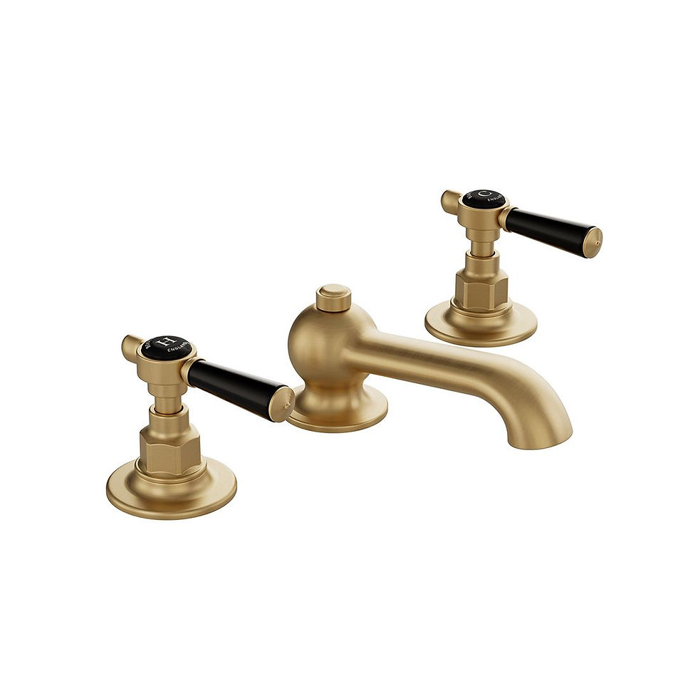 Thumbnail: VADO Axbridge Lever Handle 3 Hole Basin Mixer Tap with Pop-Up Waste