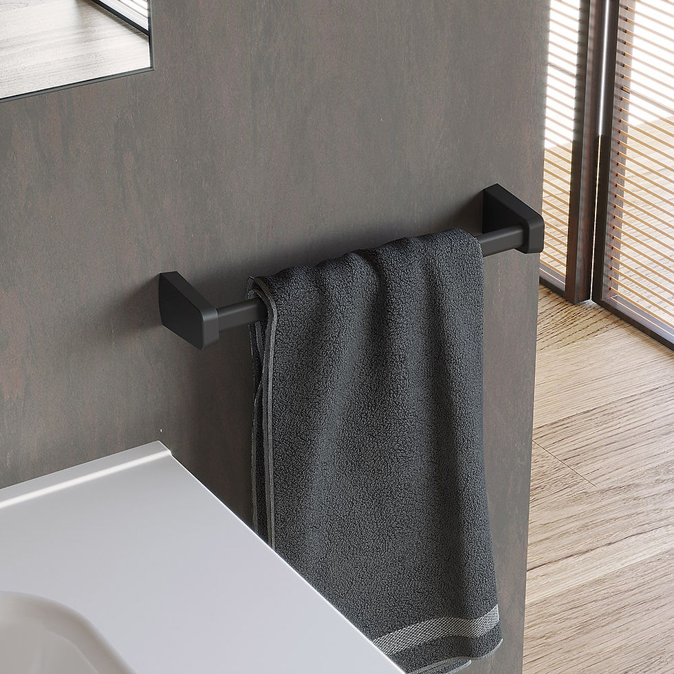 Thumbnail: Sonia S6 Bathroom Towel Rail 560mm Black