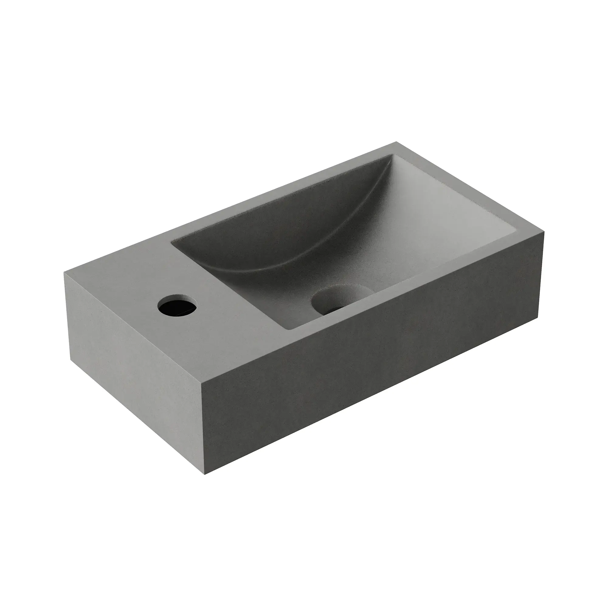 HiB Entero Concrete Grey 400mm Concrete Basin