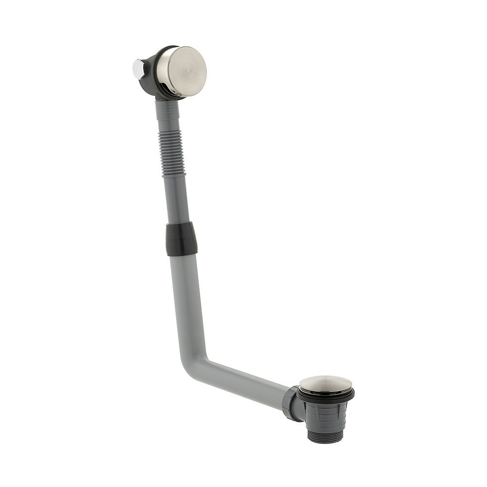 Thumbnail: Vado Individual Round Overflow Bath Filler with Clic-Clac Waste