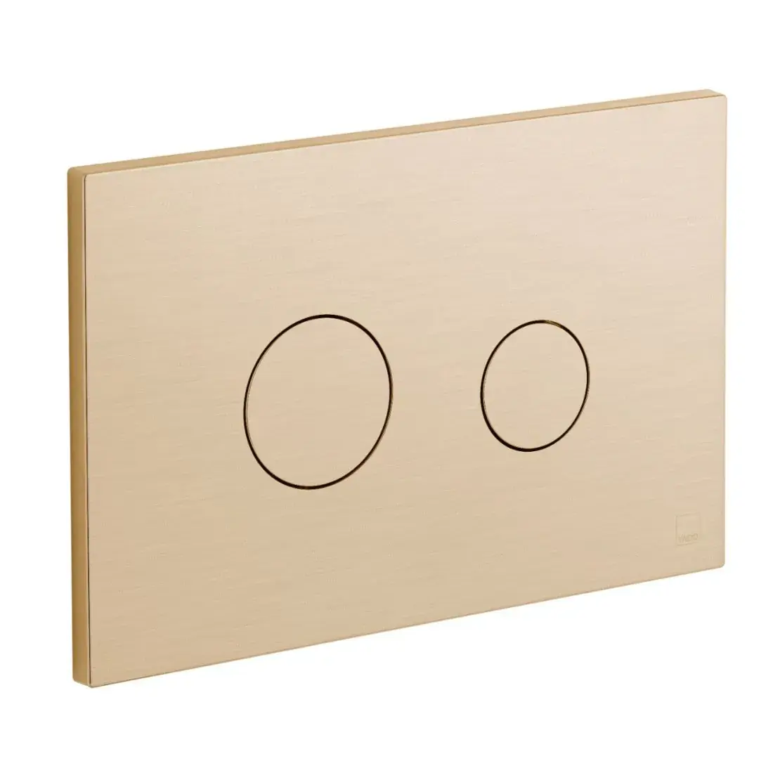 Vado Round Button Flush Plate - Brushed Gold