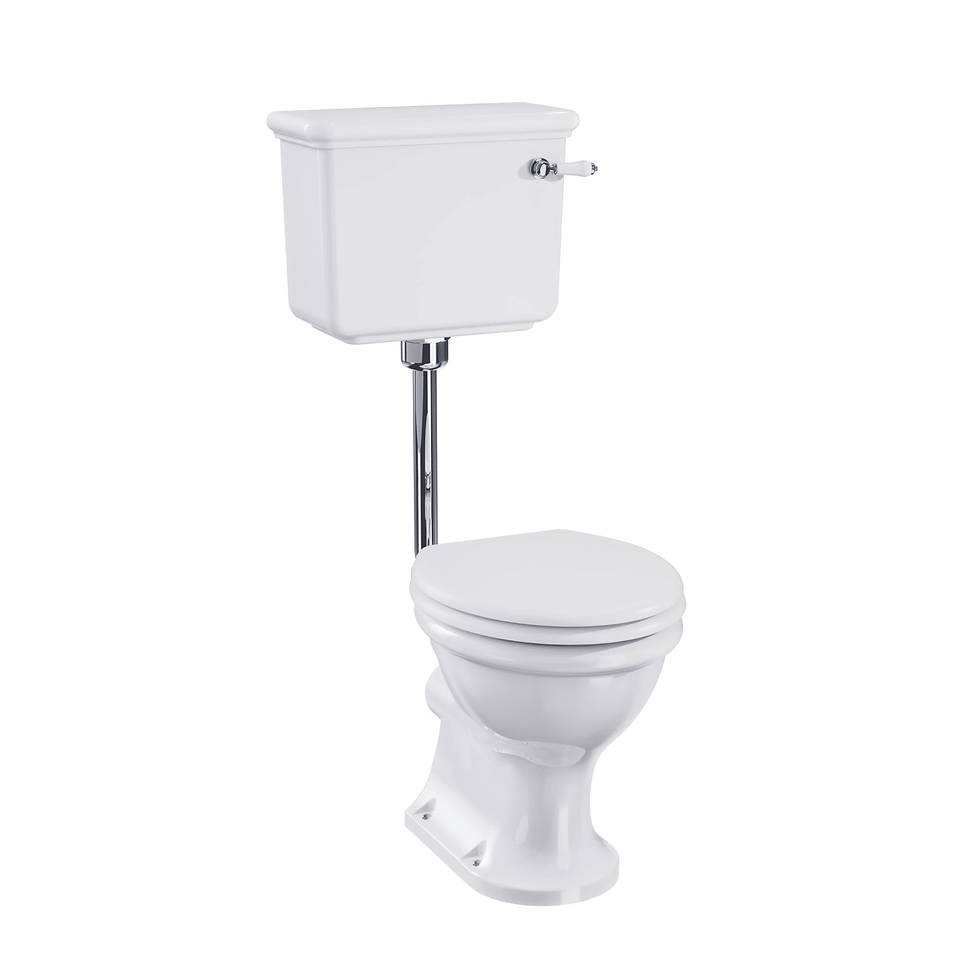 Thumbnail: Burlington Guild Rimless Low-Level Toilet Traditional Dual Flush Ceramic Pan