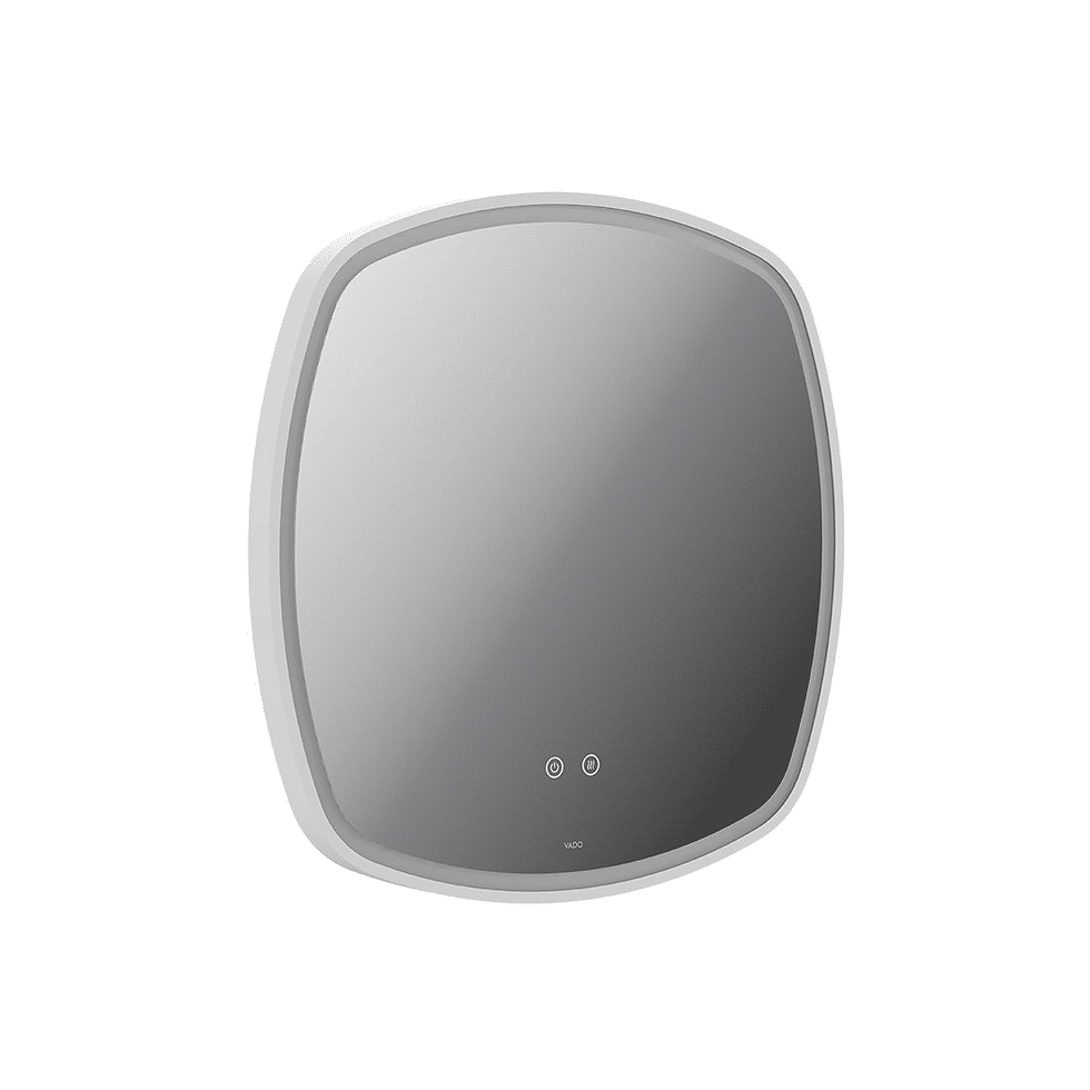 Thumbnail: Vado Cameo Soft Square Illuminated Bathroom Mirror with Adjustable Light