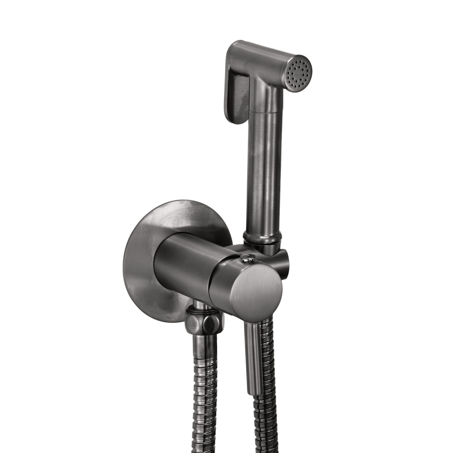 Bathworks Essentials Douche Handset, Flexi, Holder & Outlet Elbow Gunmetal