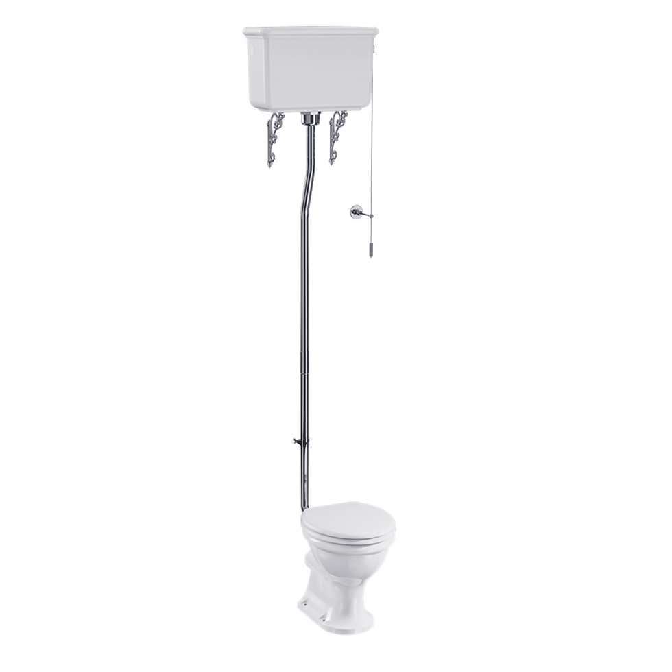 Thumbnail: Burlington Guild Rimless High-Level Toilet Traditional WC Pan