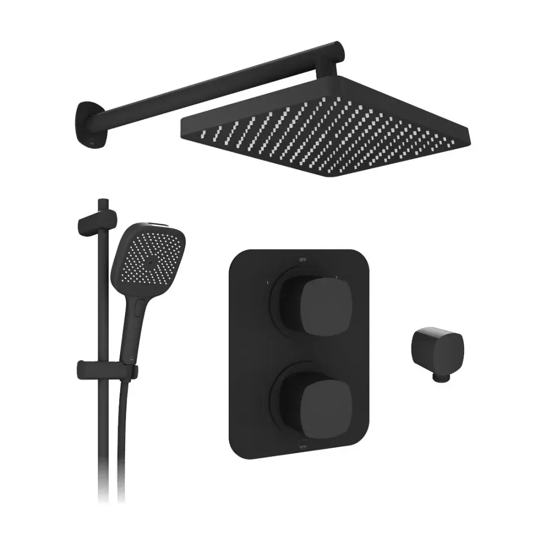 Vado Cameo 2 Outlet Shower Pack - Matt Black