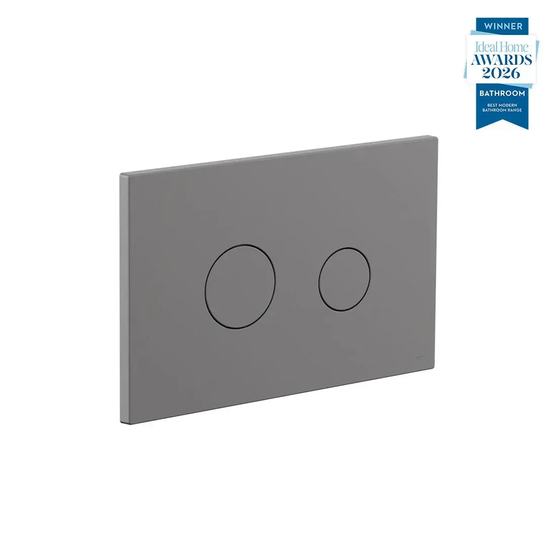 Vado Round Button Flush Plate - Pewter