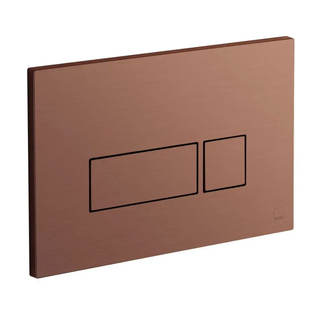 Vado Square Button Flush Plate - Brushed Bronze