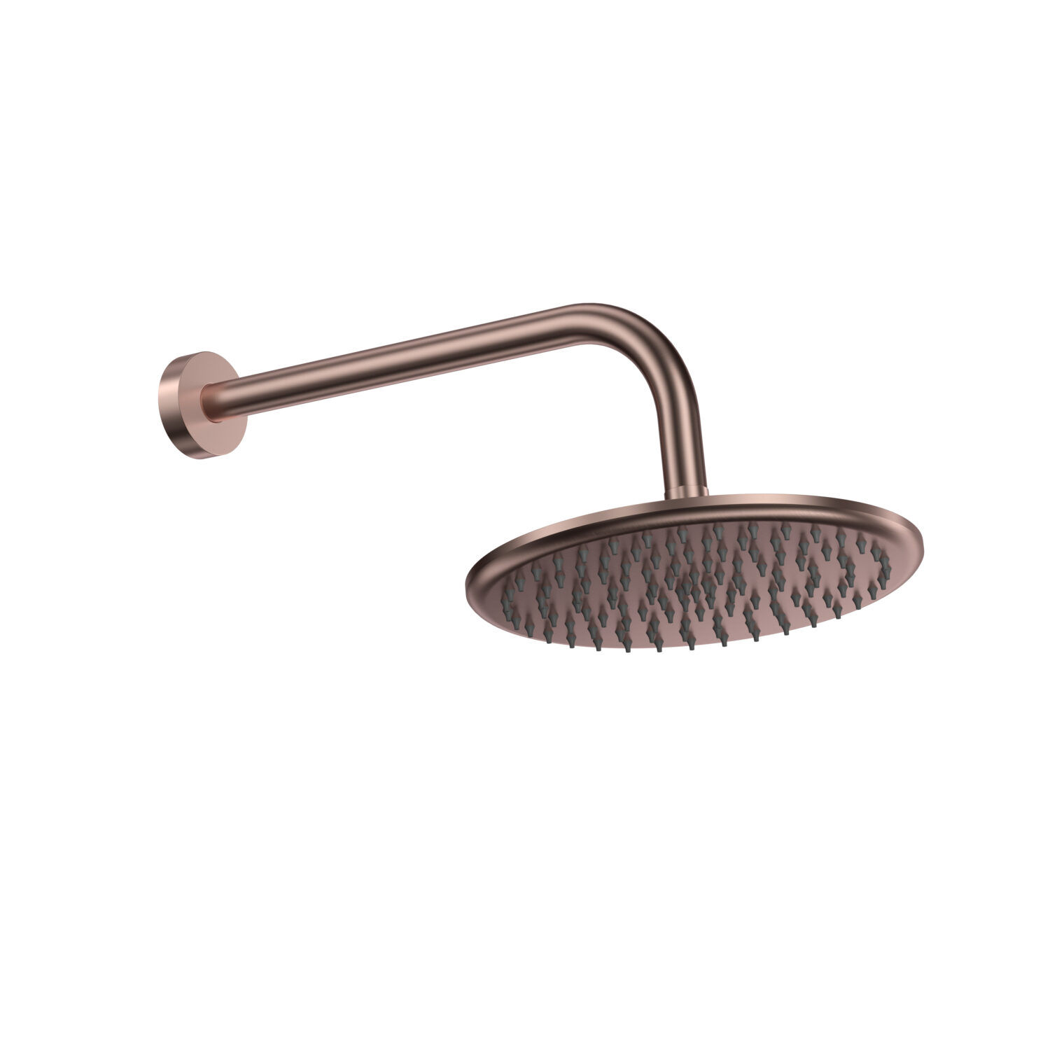 Bathworks Essentials Round Shower Arm & Head Brushed Bronze