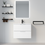 Thumbnail: Sonia Evolve 60cm Double Drawer Wall Vanity Unit with Ceramic Basin Blanco Soft