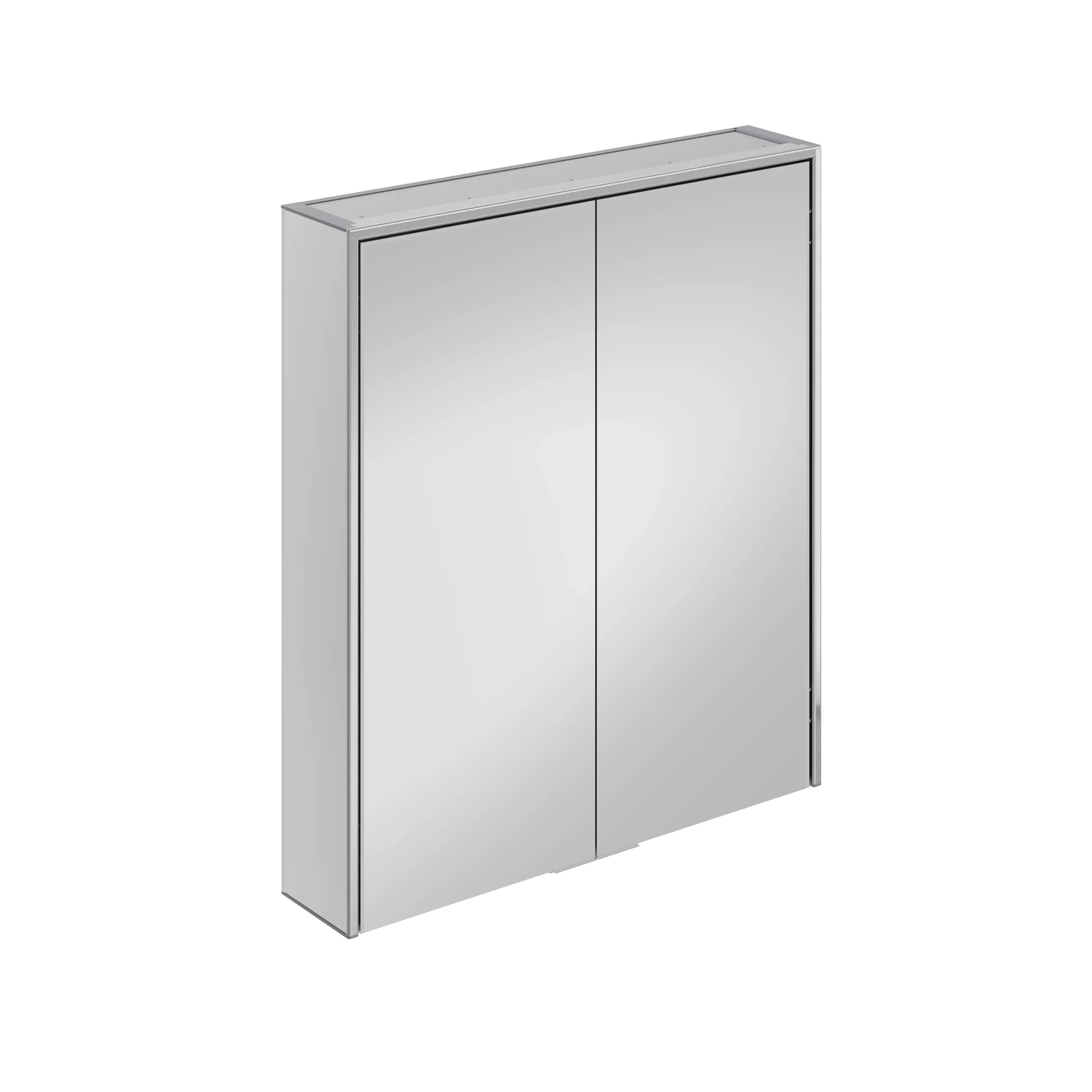 HiB Odelle Coloris LED Bathroom Mirror Cabinet - Aluminium Trim