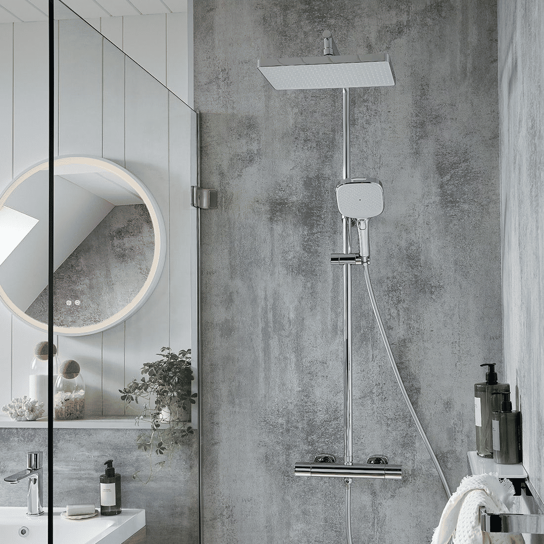 Vado Cameo Wall Mounted Thermostatic Exposed Shower Column