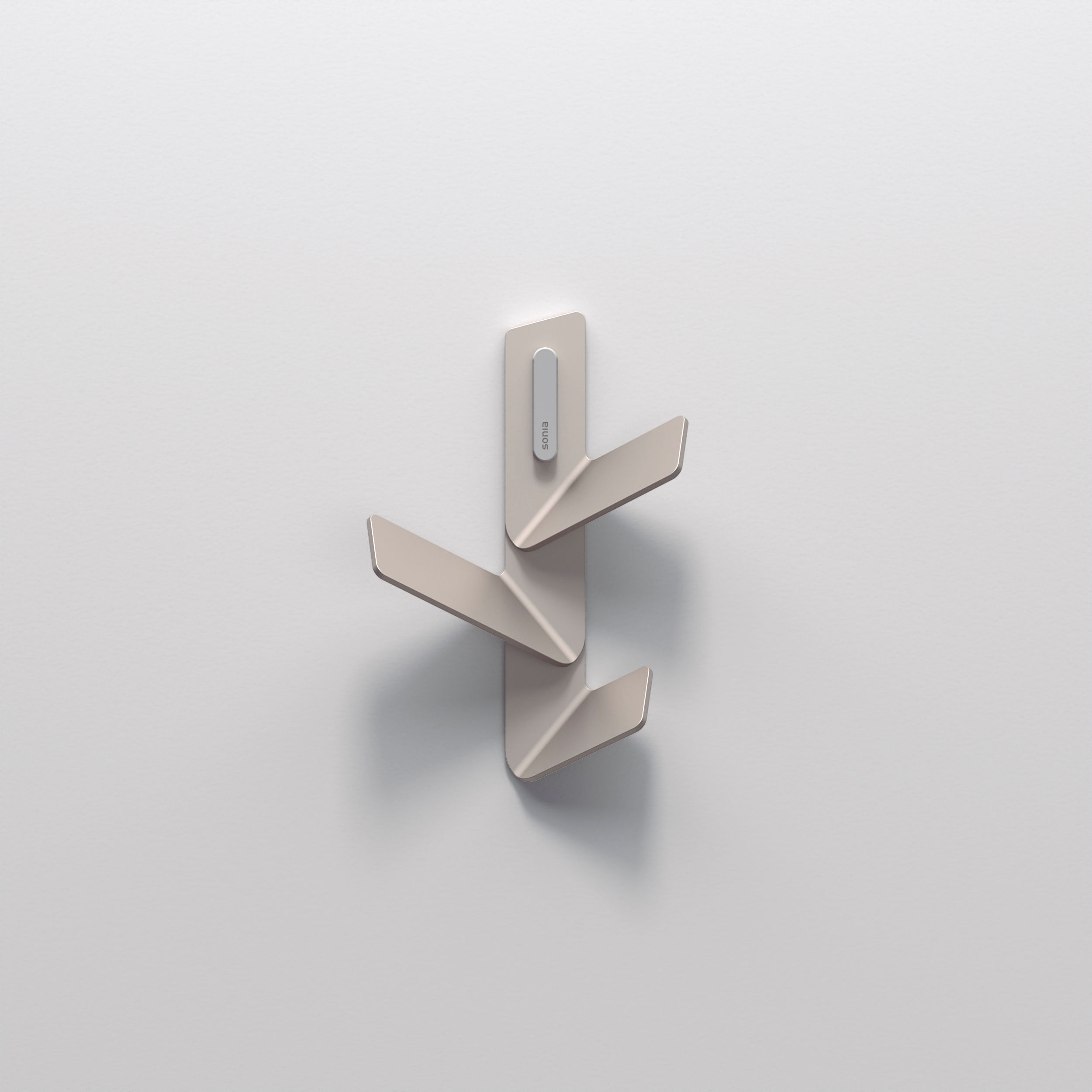 Flama Triple Robe Hook - Aluminum Steel