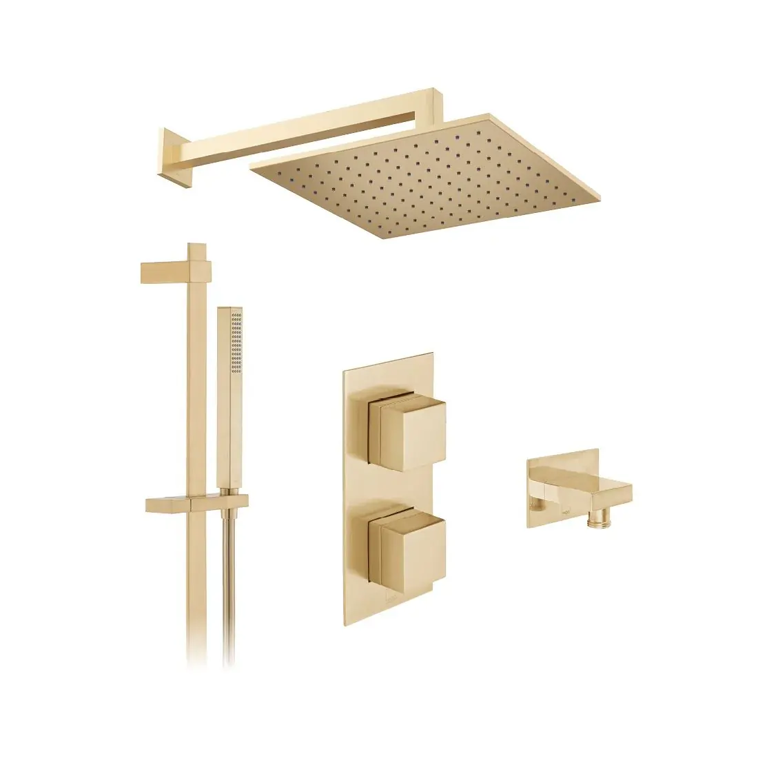 Vado Tablet Notion 2 Outlet Shower Pack - Brushed Gold