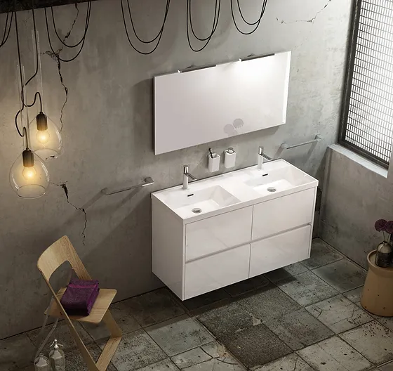 Thumbnail: Sonia Code 1200mm Double Bathroom Vanity Unit and Basin