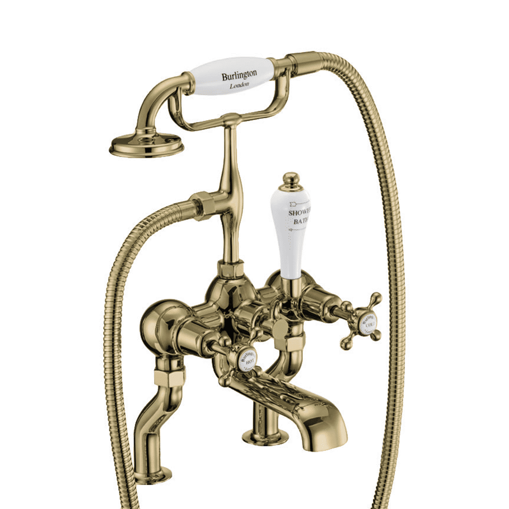 Burlington Claremont Deck Mounted Bath Shower Mixer