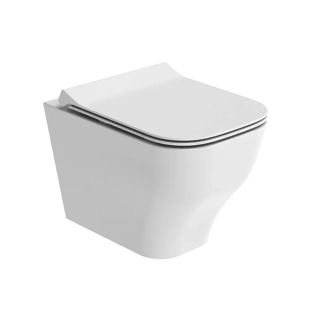 Tavistock Compass Square Wall Hung Toilet & Soft Close Seat