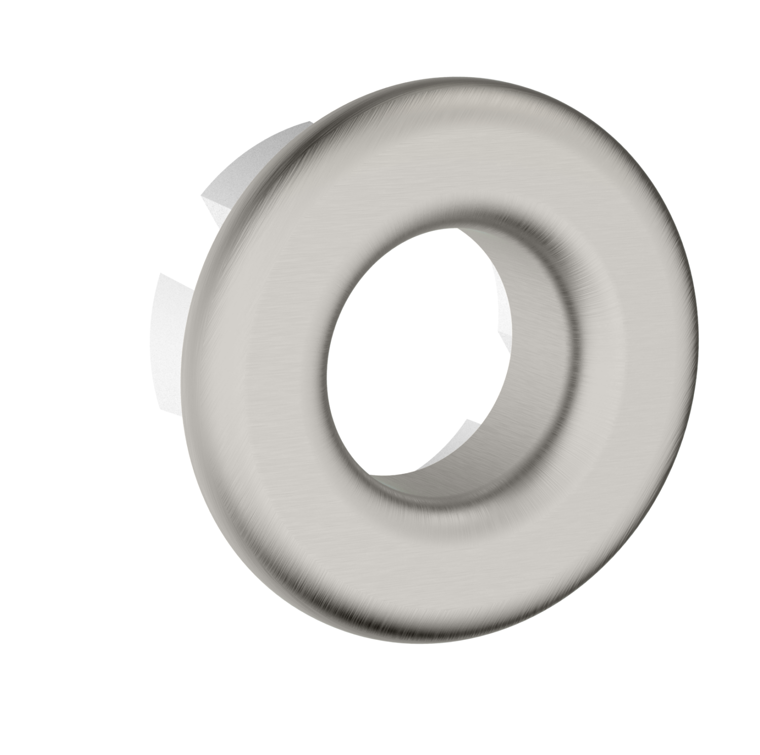 Bathworks Essentials Brushed Nickel Round Overflow Insert
