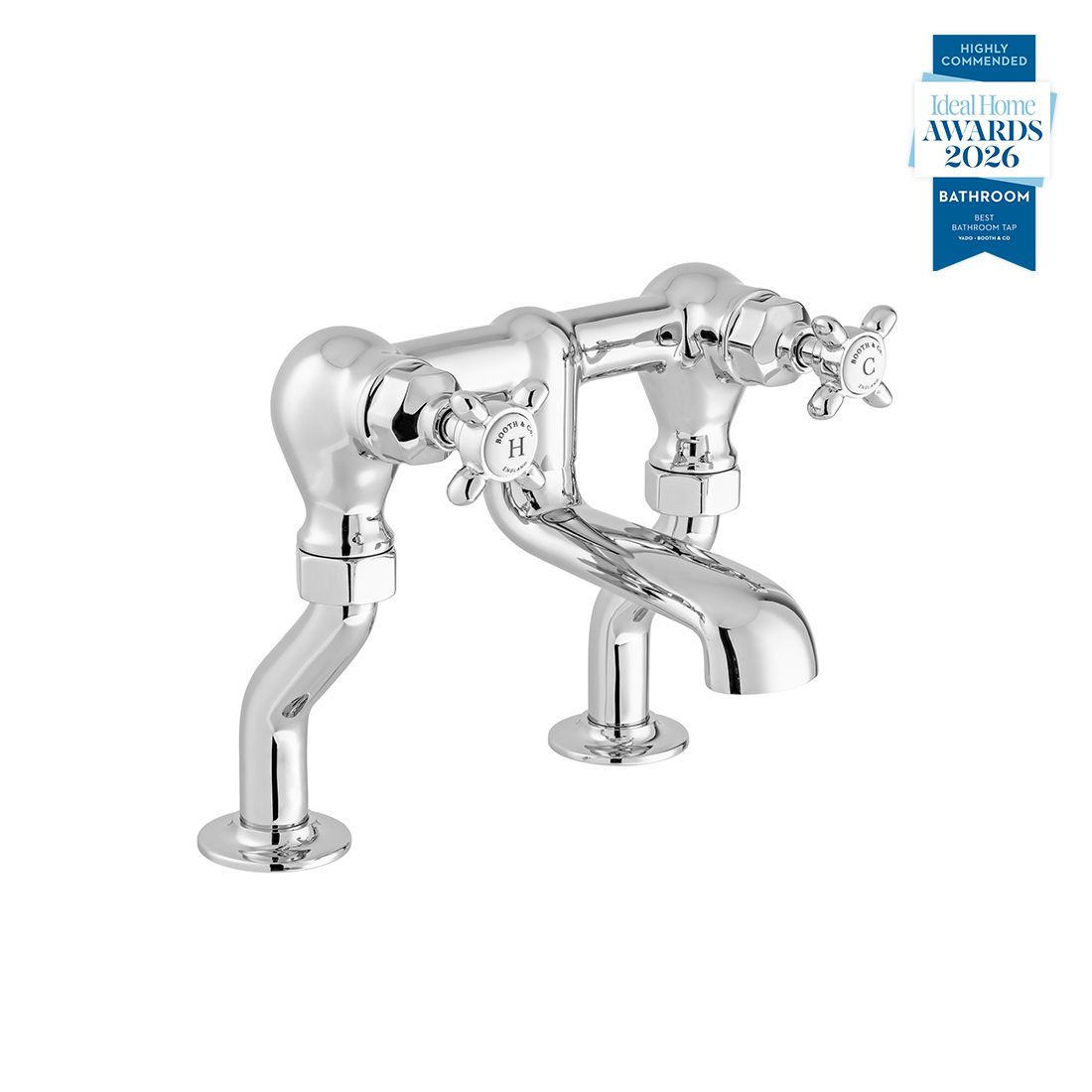 Vado Axbridge Bath Filler, Cross Handles