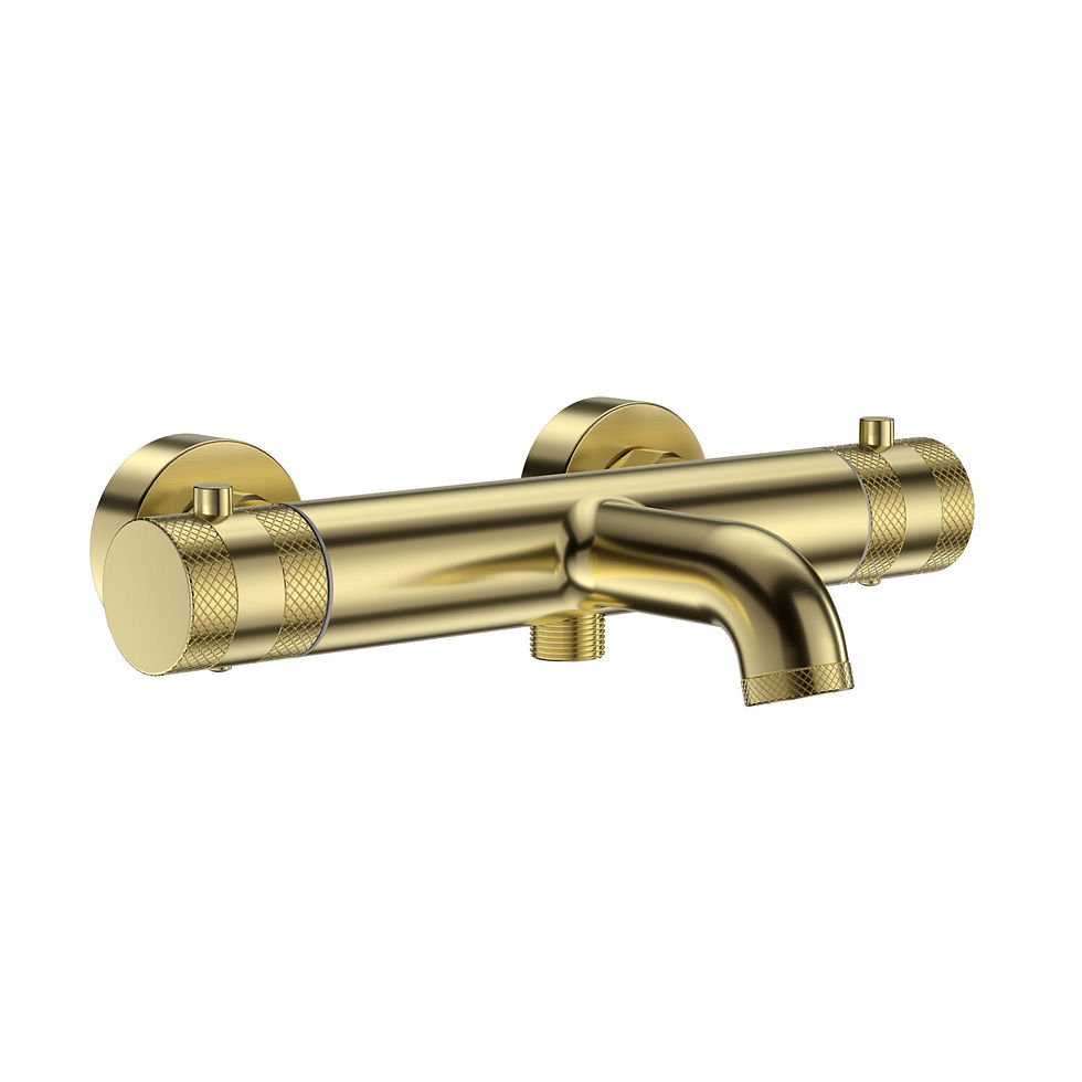 Thumbnail: Bathworks Essentials Wall Mounted Bath Shower Mixer Brushed Brass
