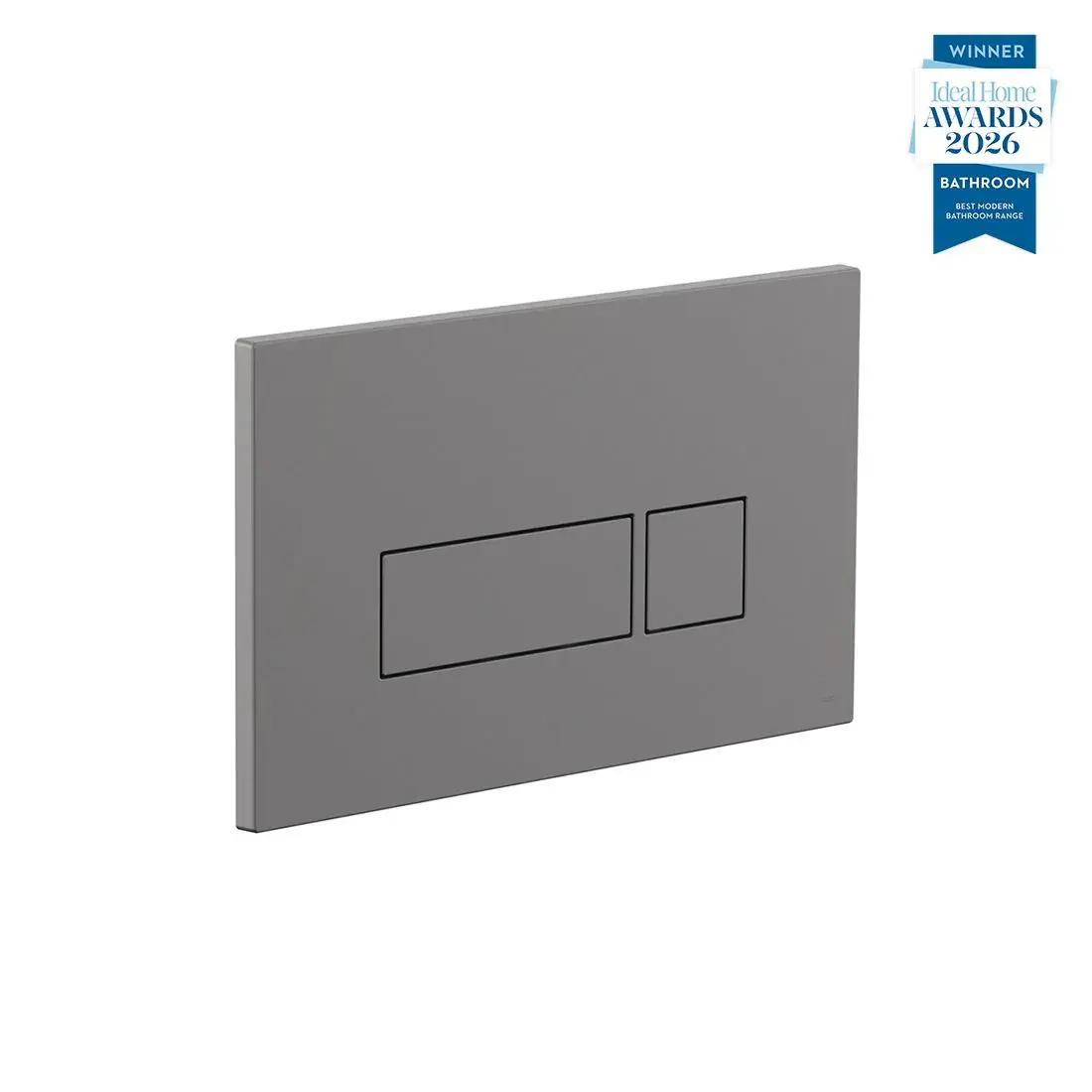 Vado Square Button Flush Plate - Pewter