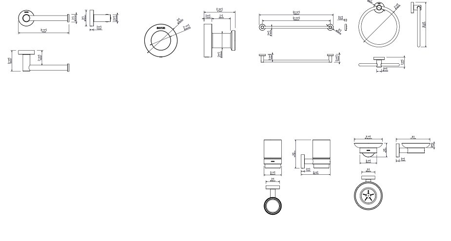 Thumbnail: Sonia Astral Bathroom Accessory Set Matt Black