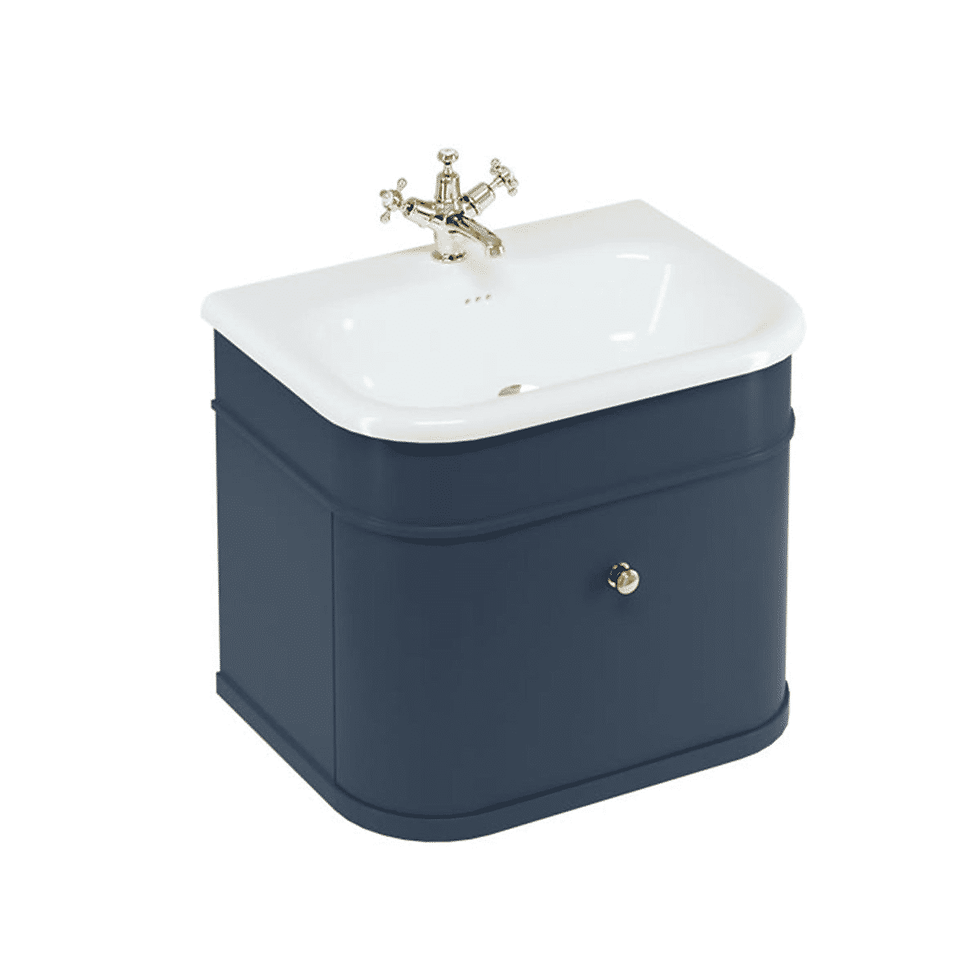 Thumbnail: Burlington Chalfont 1 Drawer Wall Hung Vanity Unit Natural Stone Basin