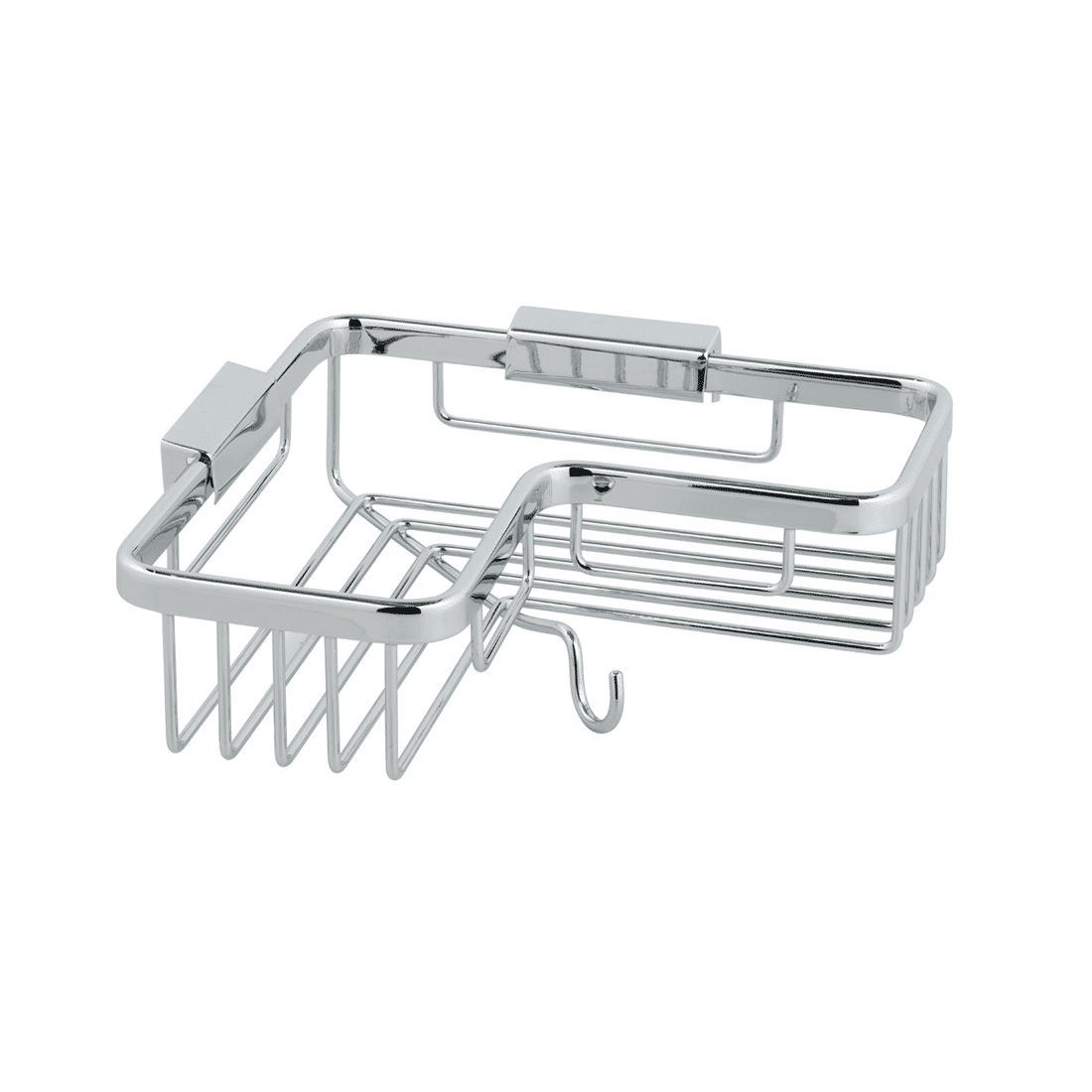 Vado Modern Corner Shower Basket With Hook Chrome