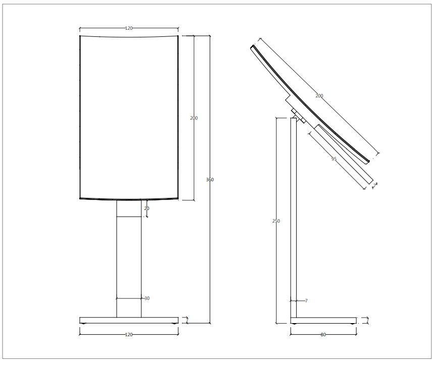 Thumbnail: WE Deep Freestanding Magnifying Mirror - Brushed Stainless Steel