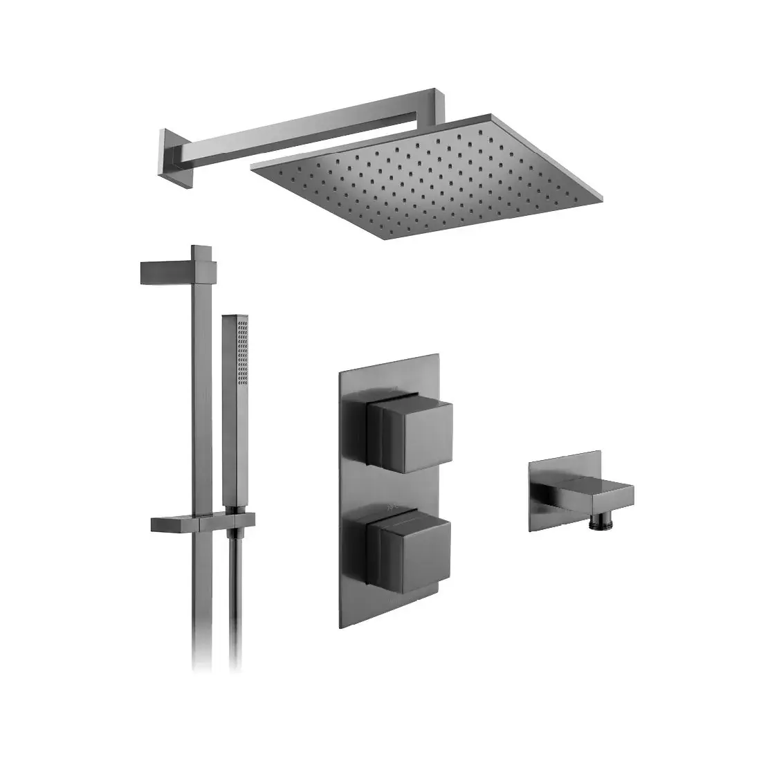 Vado Tablet Notion 2 Outlet Shower Pack - Brushed Gunmetal