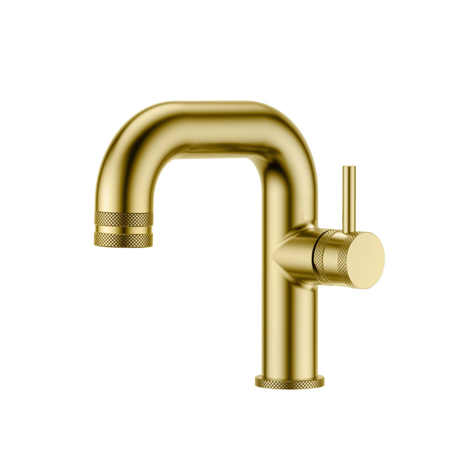 Bathworks Essentials Core Side Lever Basin Mono Brushed Brass