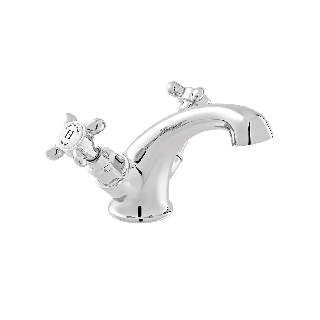 VADO Axbridge Mono Basin Mixer Tap with Crosshead Handle