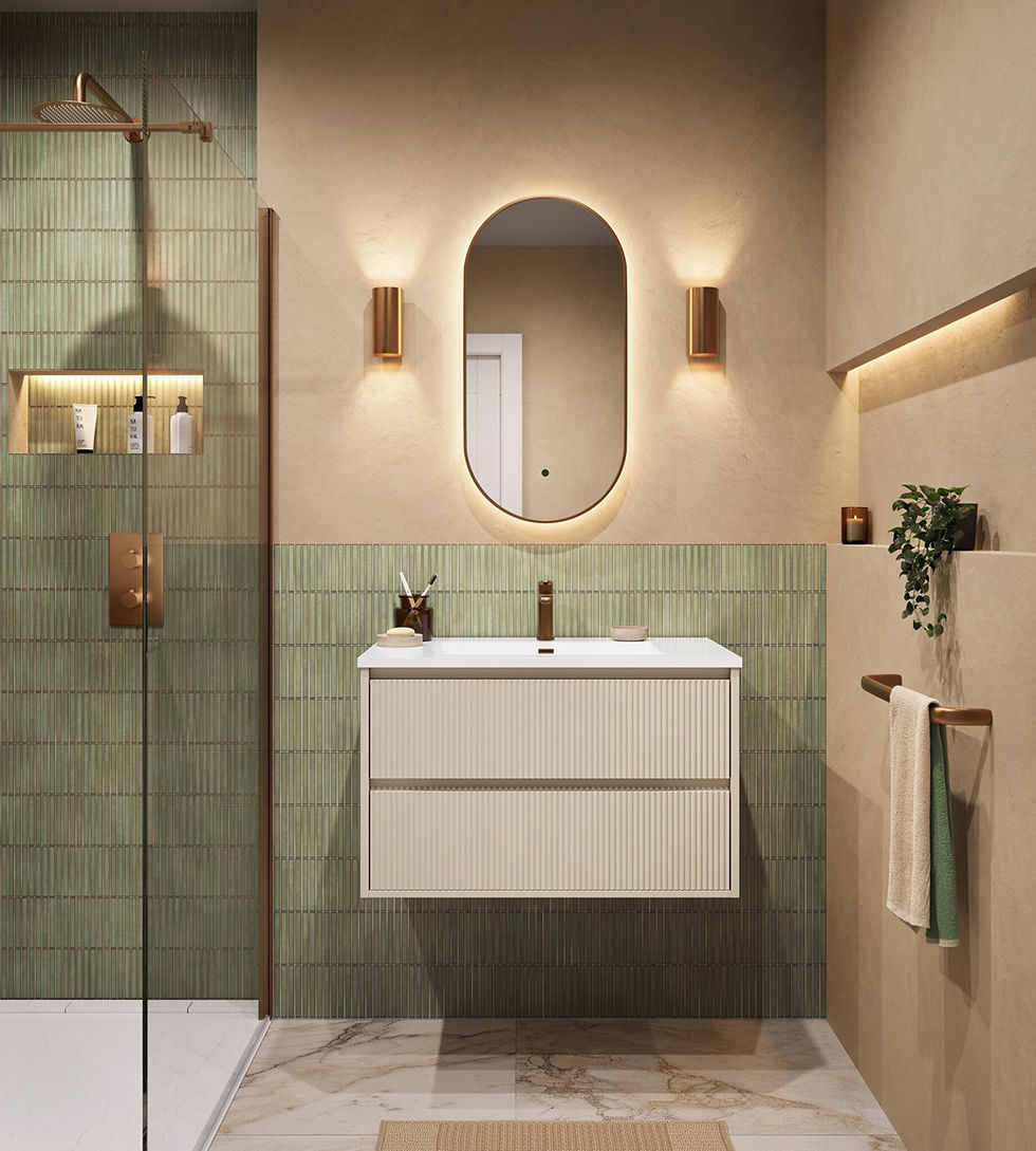 Vanity unit with 800 matt basin