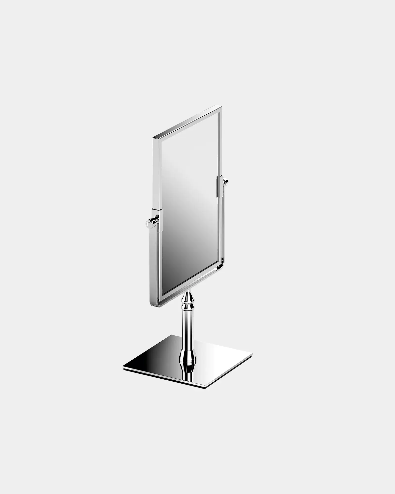 Sonia Lux Square Countertop 3x Magnifying Mirror - Chrome