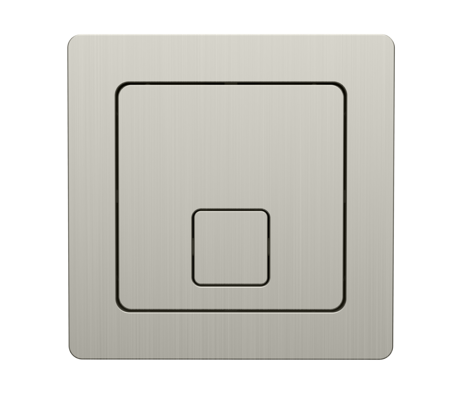 Bathworks Essentials Square Brushed Nickel Dual Flush Button