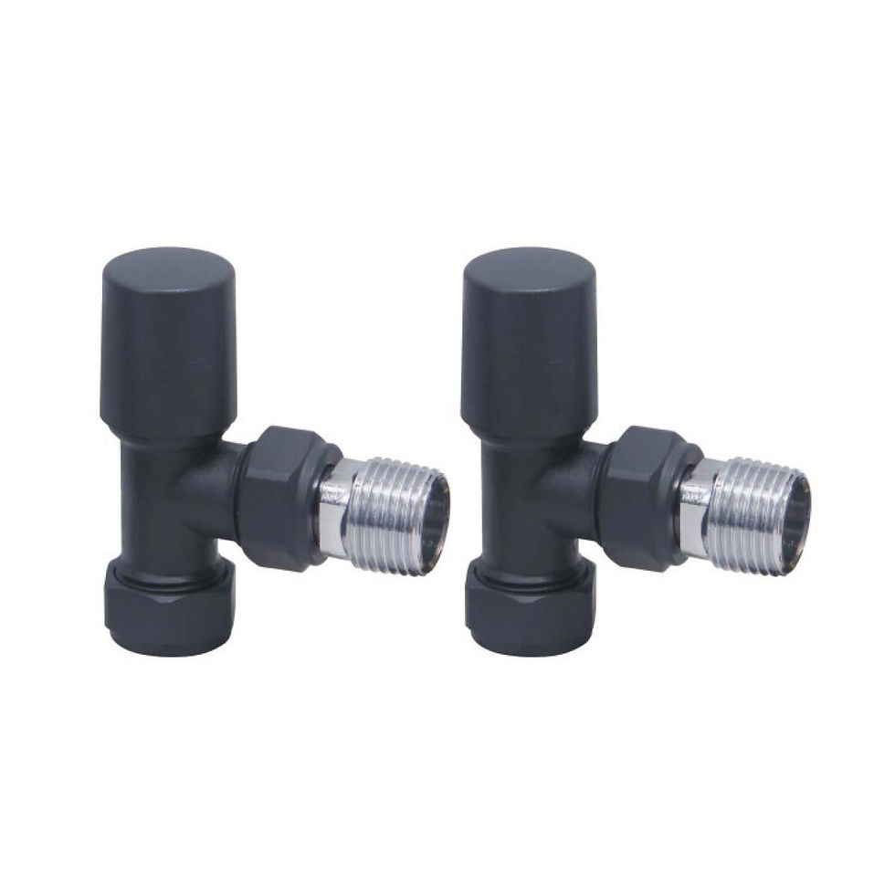 Thumbnail: Bathworks Essentials Towel Rail Valves Angled (Pair)