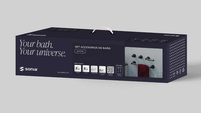 Thumbnail: Sonia Astral 4 Piece Bathroom Accessory Set Chrome